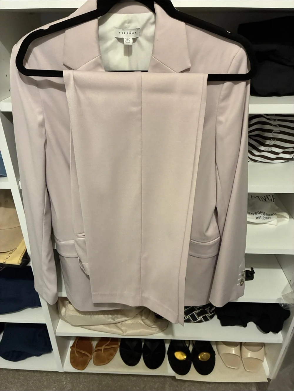 Matching set: Topshop Pale Pink Tailored Blazer & Trouser